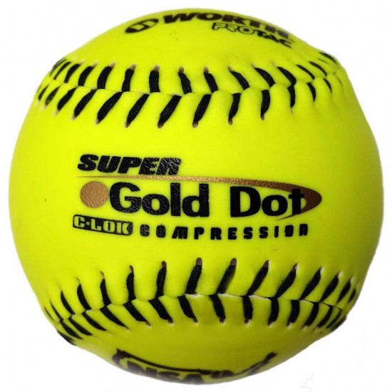 Clearance Sale Worth NSA Super Gold Dot ICON 12" 44/400 Synthetic Slowpitch Softballs: NI12SY
