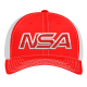 Clearance Sale NSA Outline Series Red Snapback Hat: 104-RDWH