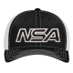 Clearance Sale NSA Outline Series Black Flex Fit Hat: 404M-BKWH