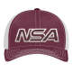 Clearance Sale NSA Outline Series Maroon Flex Fit Hat: 404M-MAWH