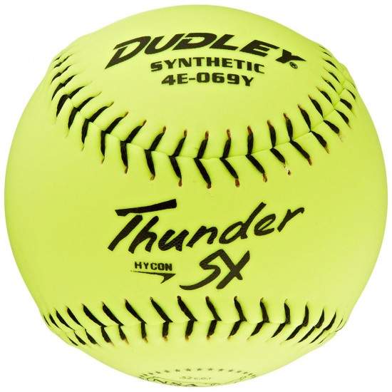 Clearance Sale Dudley NSA Thunder SY Hycon 12" 52/275 Synthetic Slowpitch Softballs: 4E-069Y
