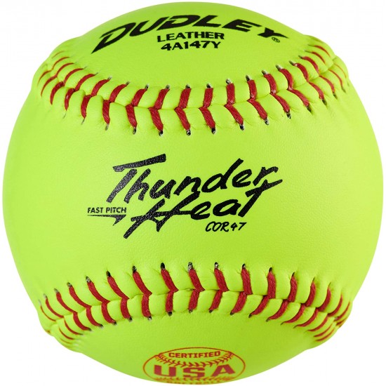 Clearance Sale Dudley ASA Thunder Heat 12" 47/375 Leather Fastpitch Softballs: 4A-147Y