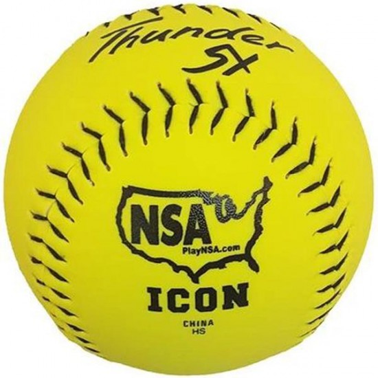 Clearance Sale Dudley NSA Thunder SY ICON 12" 44/400 Synthetic Slowpitch Softballs: 4E-824Y