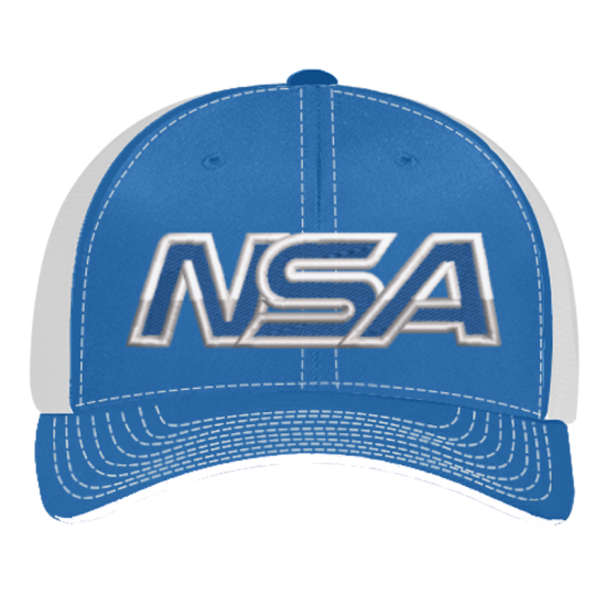 Clearance Sale NSA Outline Series Royal Flex Fit Hat: 404M-ROWH
