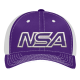 Clearance Sale NSA Outline Series Purple Flex Fit Hat: 404M-PUWH