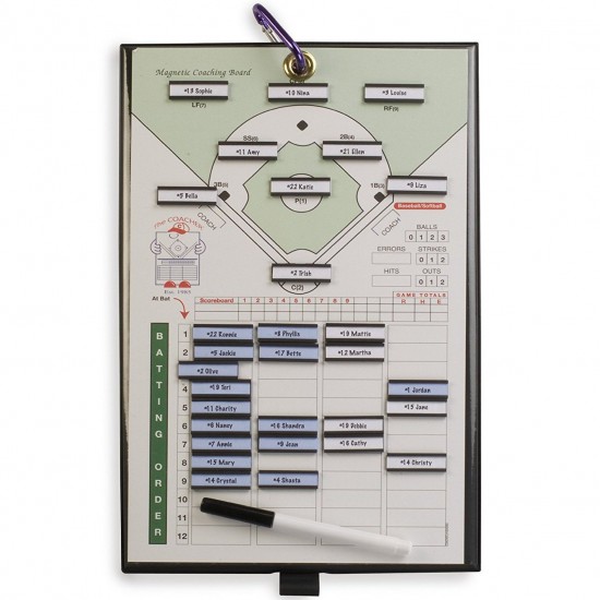 Clearance Sale Athletic Specialties Coacher Magnetic Baseball/Softball Line Up Board: MCBB