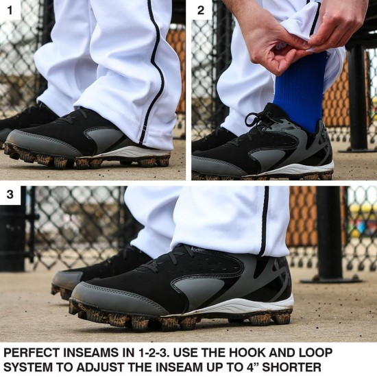 Clearance Sale Champro Sports Adult Triple Crown Open Bottom Baseball Pants with Piping: BP91UA