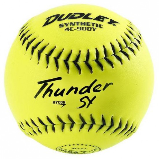 Clearance Sale Dudley NSA Thunder SY Senior 12" 44/400 Synthetic Slowpitch Softballs: 4E-908Y