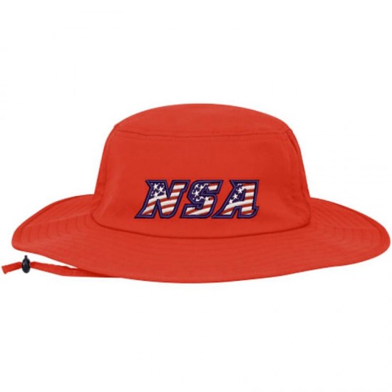 Clearance Sale NSA Flag Series Bucket Hat: 1946B-RED