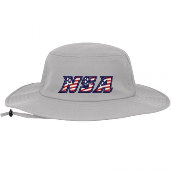 Clearance Sale NSA Flag Series Bucket Hat: 1946B-SILVER