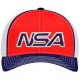 Clearance Sale NSA Outline Series Red/Navy Flex Fit Hat: 404M-RDWHNV