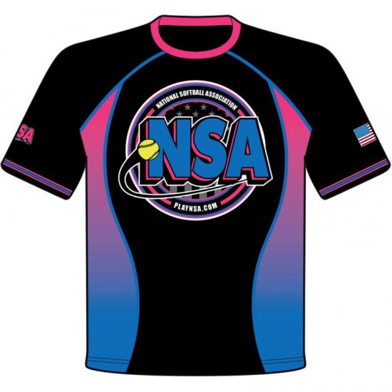 Clearance Sale National Softball Association NSA VICE Short Sleeve Shirt