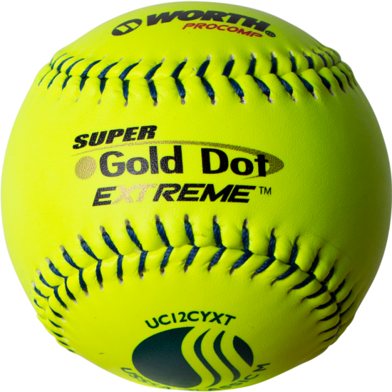 Clearance Sale Worth USSSA Super Gold Dot Extreme Classic M 12" 40/325 Composite Slowpitch Softballs: UC12CYXT