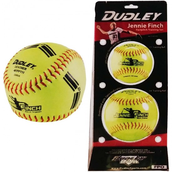 Clearance Sale Dudley Jennie Finch Training Softballs (Set of 2): 4FPPT11R / 4FPPT12R