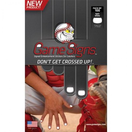 Clearance Sale Markwort Game Signs Signal Stickers for Catcher's (100 Pack): GSIGN